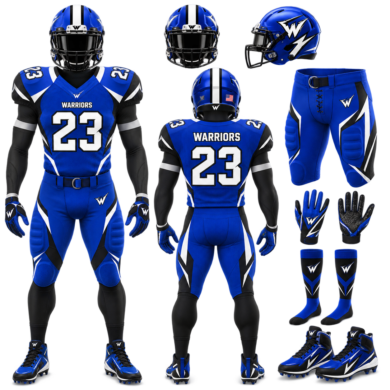 american-football-uniform-set